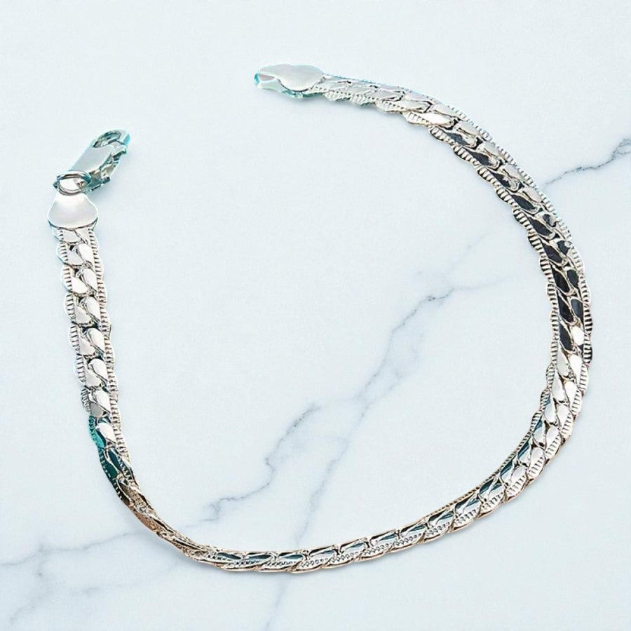 Pulsera Chapado en Plata para Hombre