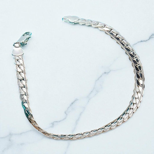 Pulsera Chapado en Plata para Hombre