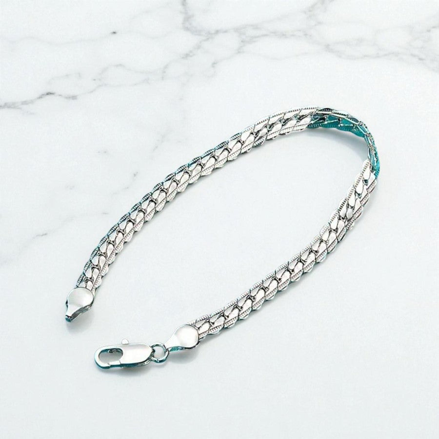 Pulsera Chapado en Plata para Hombre