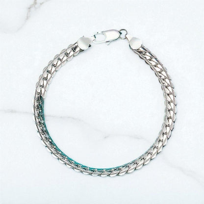 Pulsera Chapado en Plata para Hombre