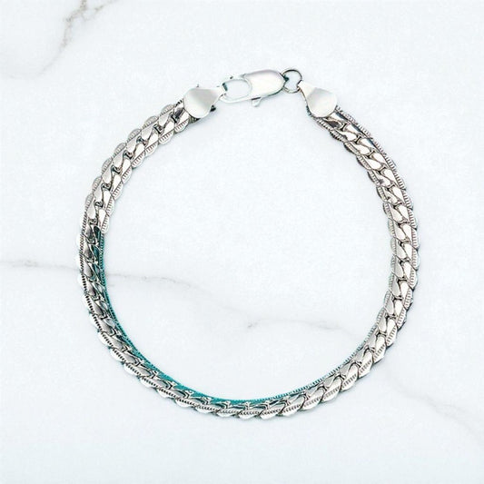 Pulsera Chapado en Plata para Hombre